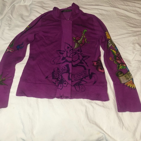 ed hardy y2k zip up sweater - Picture 2 of 11